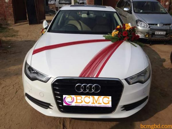 Wedding Car Audi White Bridal Car rental in Dhaka