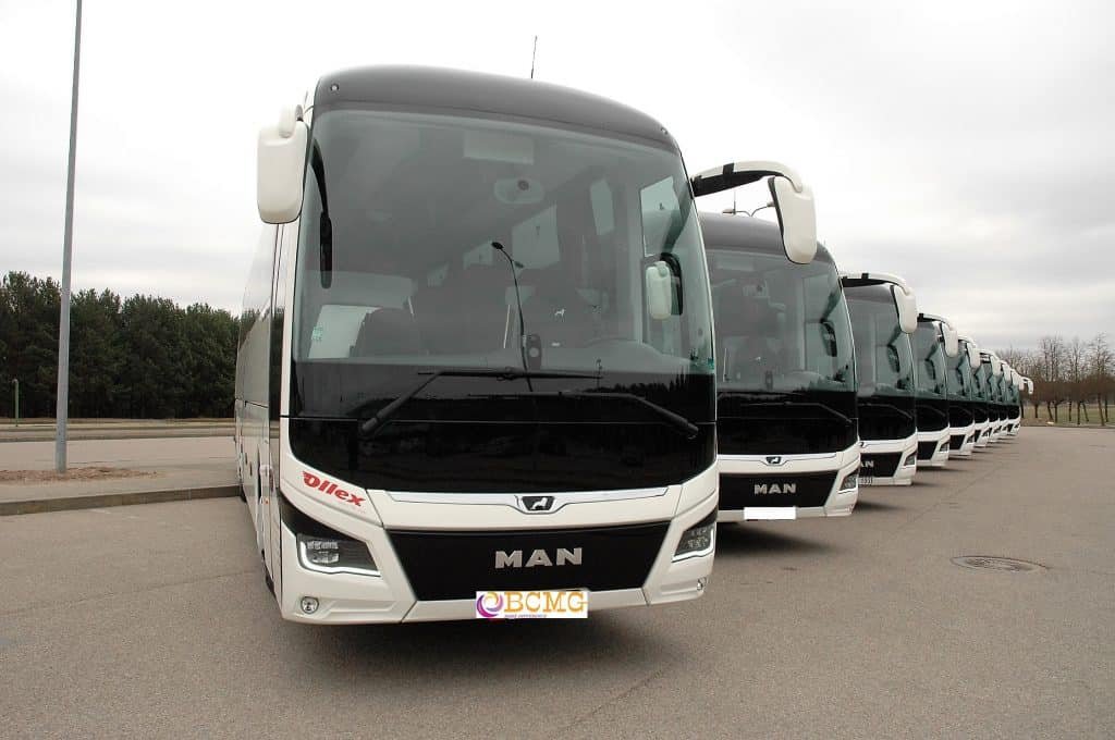 Ac bus rental service for corporate event