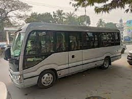 Tourist Bus Booking in Badda Dhaka Bangladesh. Nissan Civilian Daily, Weekly, Monthly AC Mini Bus Service in Bangladesh