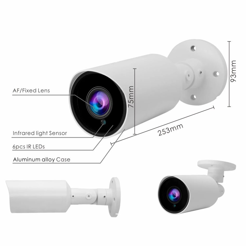 Buy Network IR Bullet Camera. IP Varifocal Zoom Lens 2.7-13.5mm CCTV 2MP 5MP 8MP WDR 35M IR Bullet Network Camera Compatible with Hik NVR