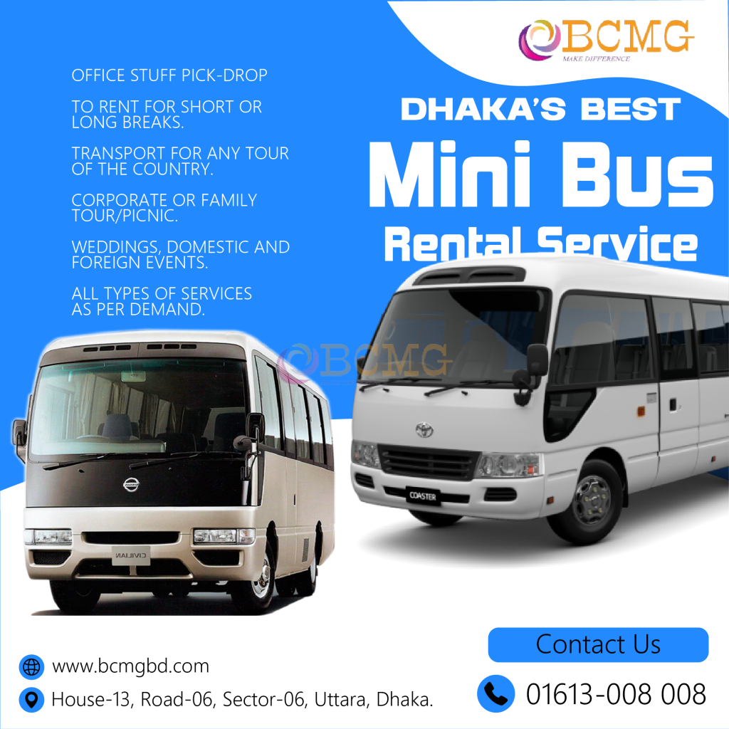 Best AC Mini Bus Rental Service In Uttara-Dhaka | Mini Bus