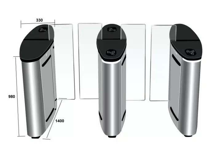 Three modern turnstile gates design