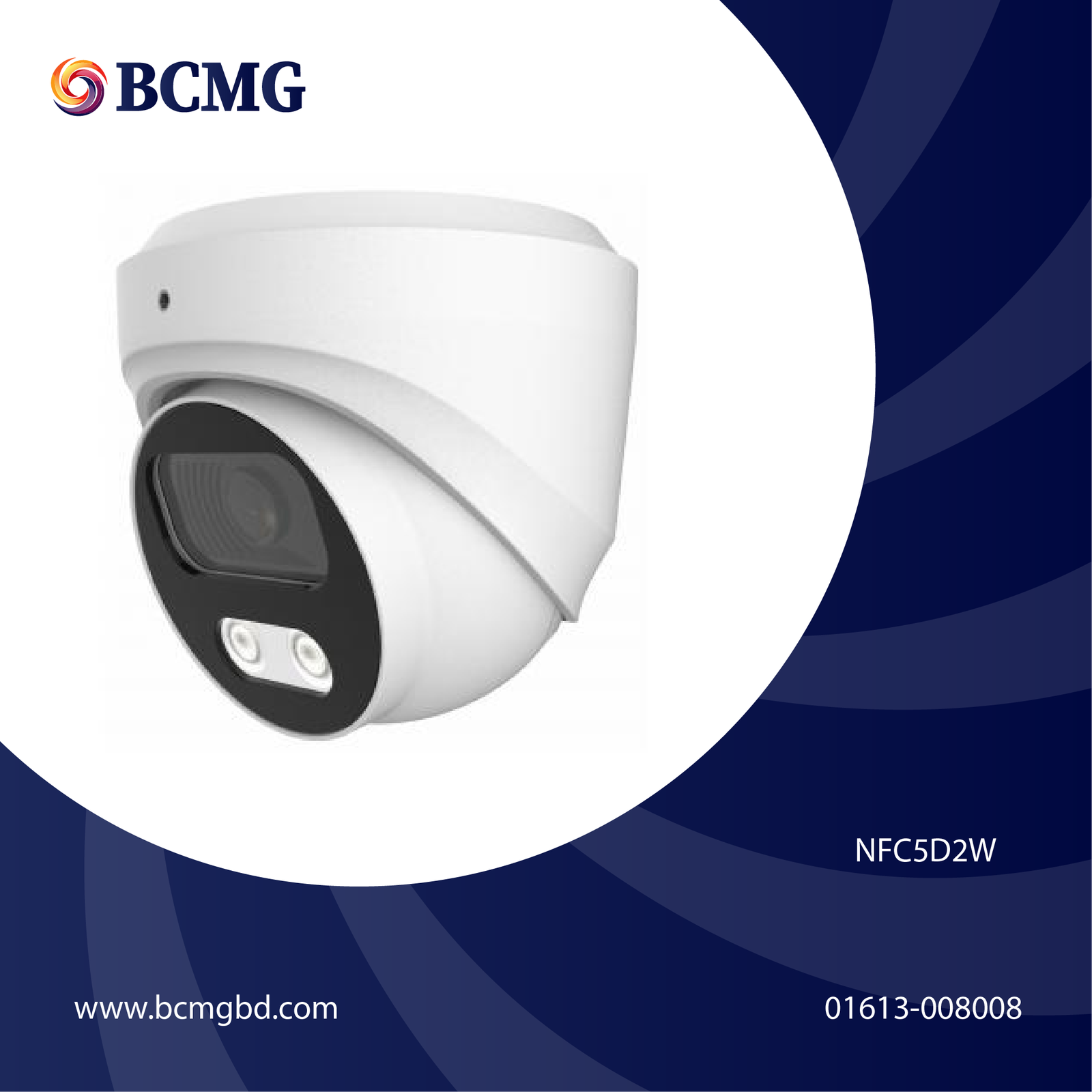 NFC5D2W NFC5D2W IP 5MP Full Color Metal Dome Camera 1 Security camera with night vision